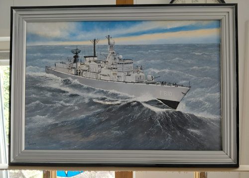 F 810 Banckert formaat 40 x 60 cm  350,- incl lijst