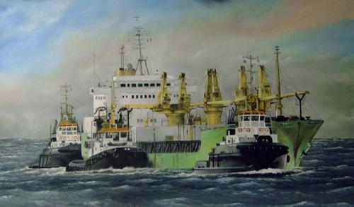 de Alesraa uit Alexandrie met de Union Emerald Brugge en Union Diamond